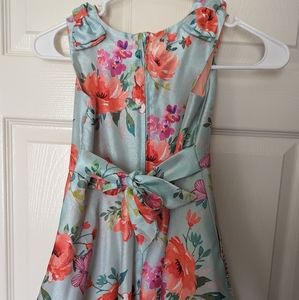 FORMAL GIRLS DRESS WITH POCKETS HIGH LOW FLORAL